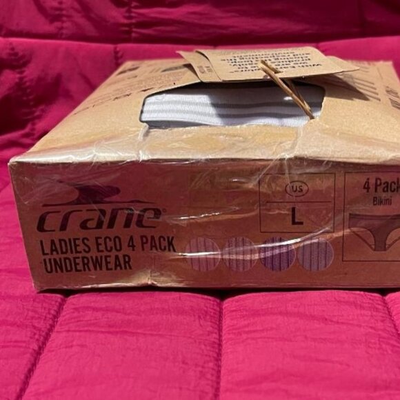 BRAND NEW ~ CRANE ~ 4 PACK ~ LADIES ECO BIKINI UNDERWEAR UNDIES ~ SIZE L / LARGE - Picture 9 of 16